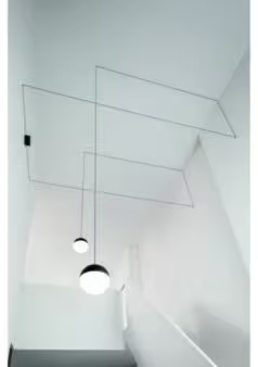 String Light 12mt Cable Sphere Head LED Pendant with Soft Touch Black