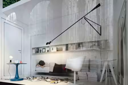 265 Wall Light Painted Steel with Adjustable Arm