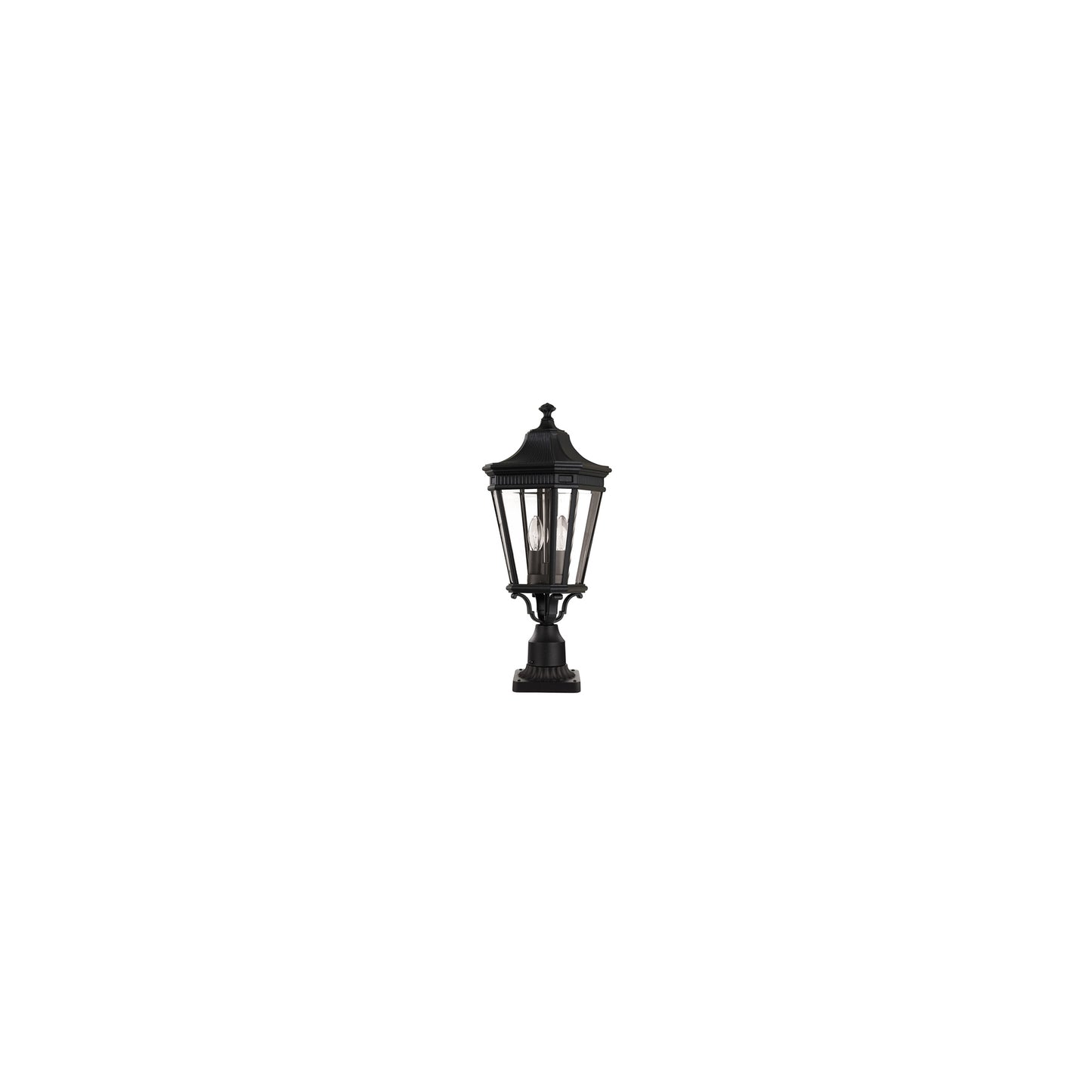 Cotswold Lane Medium Pedestal with Clear Bevelled Glass