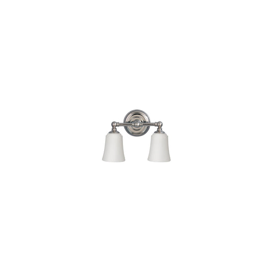 Huguenot Lake Double Above Mirror Light Polished Chrome