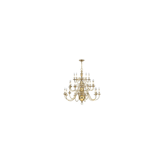 25-Light Chandelier Solid Brass