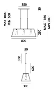 London Angular Indoor Suspension Lamp