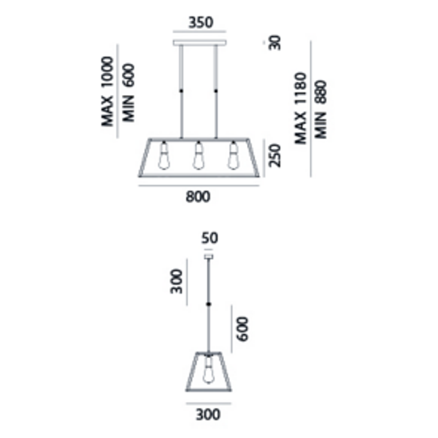 London Angular Indoor Suspension Lamp