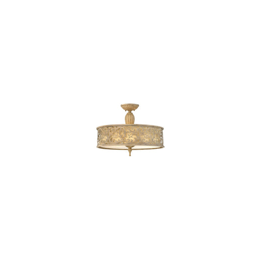 Carabel 3-Light Large Semi-Flush Champagne
