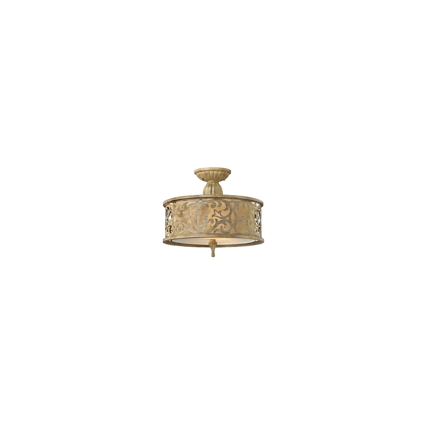 Carabel 3-Light Large Semi-Flush Champagne