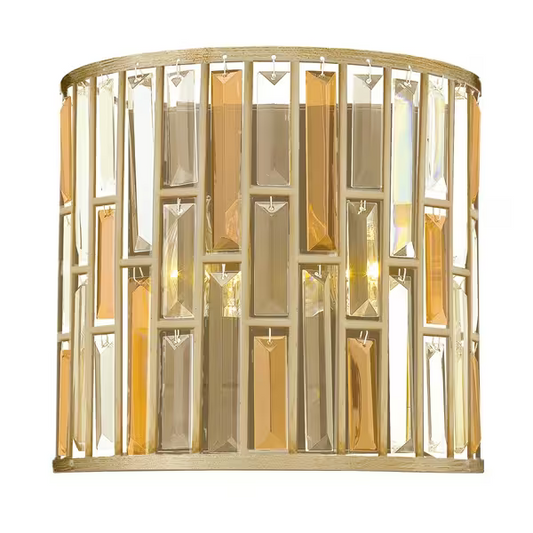 Gemma Two-Light Wall Bracket with Stunning Rectangular Prisms