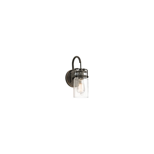 Brinley Single Clear Glass Wall Light
