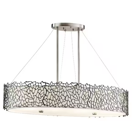 Silver Coral Oval Island Light