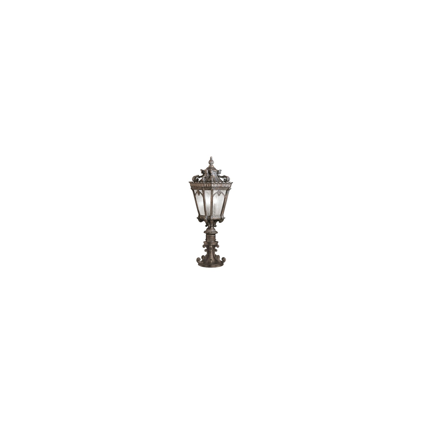 Tournai Large Three-Light Pedestal with Heavy Textures