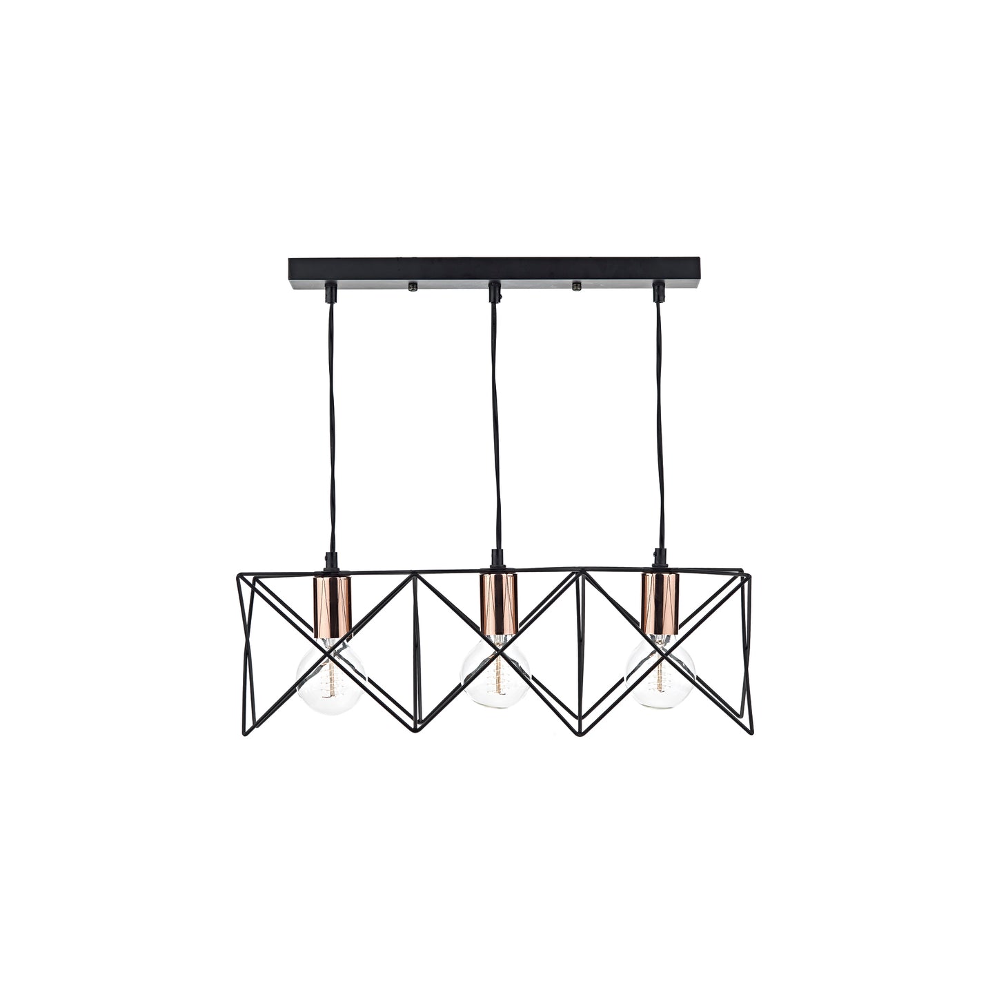 MIDI 3-Light Bar Pendant with Black Copper