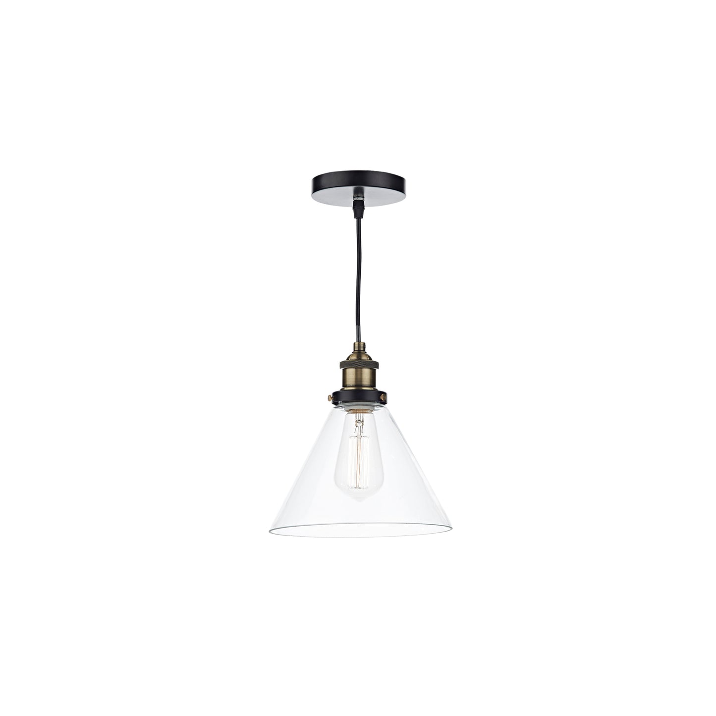 Ray One-Light Antique Brass Pendant