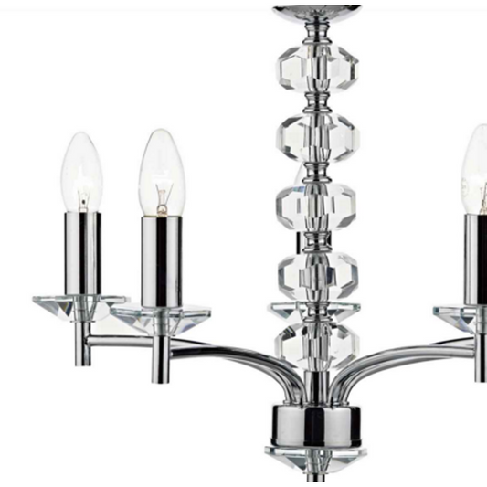 Oleana Five-Light Chrome Chandelier