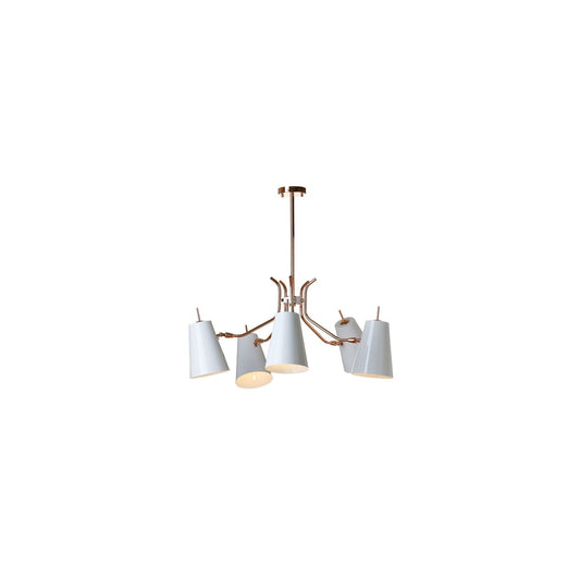 Ray Five-Light Copper Chandelier