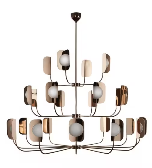 Leaf 24-Light Metal Chandelier