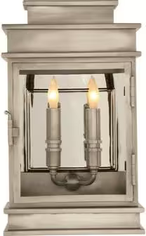 Linear Short Clear Glass Wall Lantern
