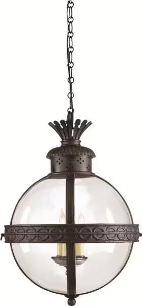 Crown Top Banded Globe Lantern