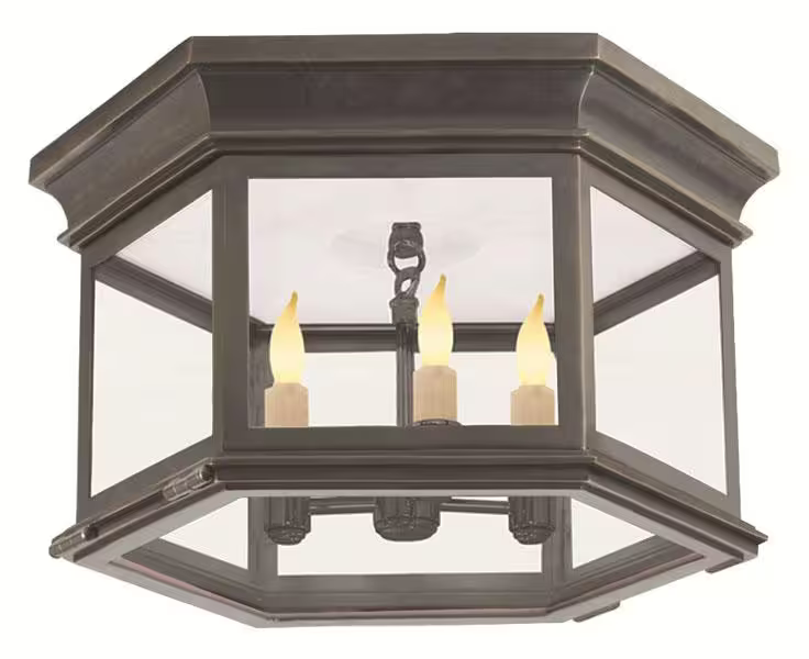 Club Large Hexagonal Flush Mount