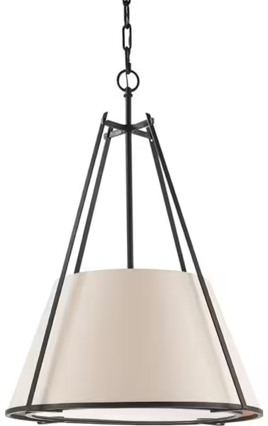 Aspen Large Conical Hanging Shade in Black Rust