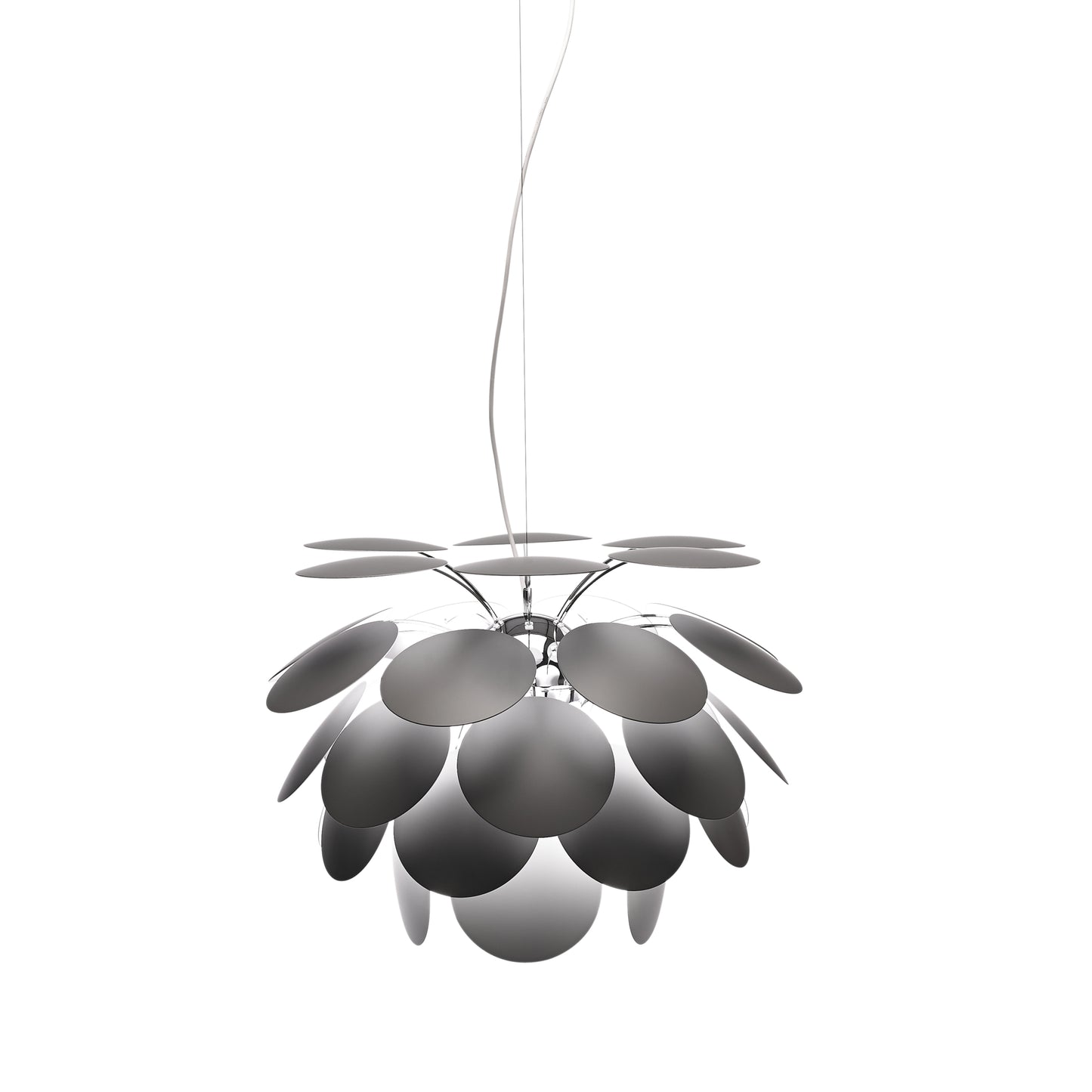 Discoco 53 Small Pendant with Opaque Discs On Chrome Sphere