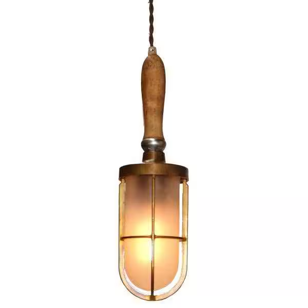 Trouble Trouble Frosted Glass Single Traditional Pendant