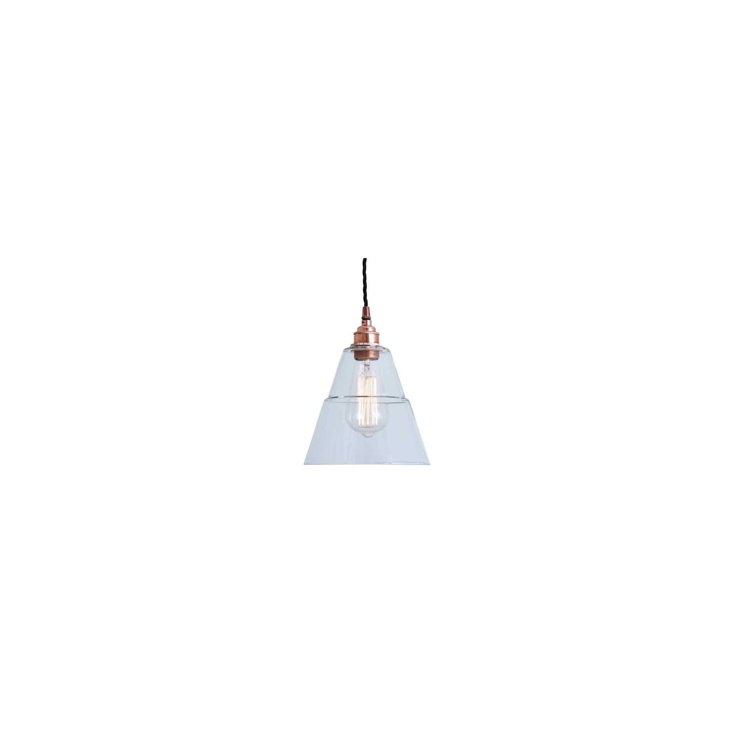 Lyx Adjustable Traditional Pendant with Clear Glass Shade