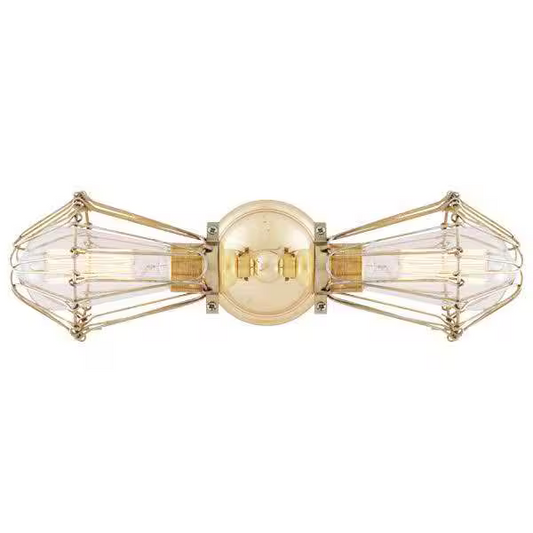 Praia Vintage Double Cage Wall Light