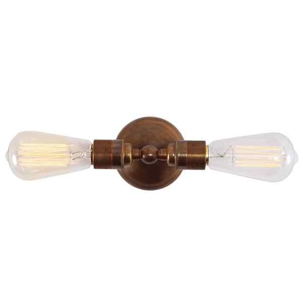 Mullan Lighting Lome Vintage Double Bare Bulb Wall Sconce