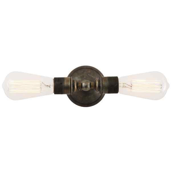 Mullan Lighting Lome Vintage Double Bare Bulb Wall Sconce