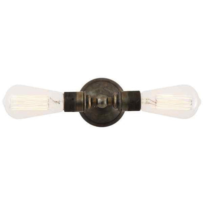 Mullan Lighting Lome Vintage Double Bare Bulb Wall Sconce