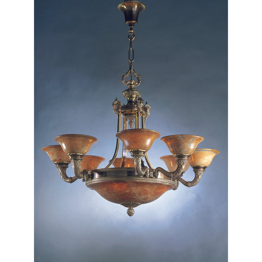 Royal Heritage 12-Light Alabaster Chandelier