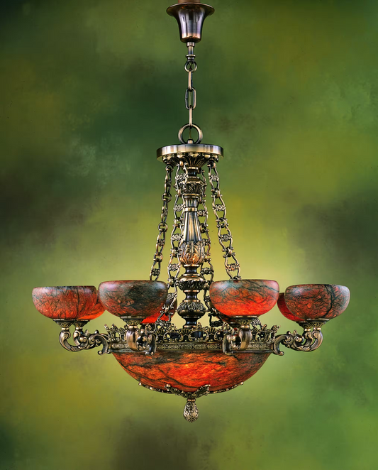 Royal Heritage 12-Light Alabaster Chandelier