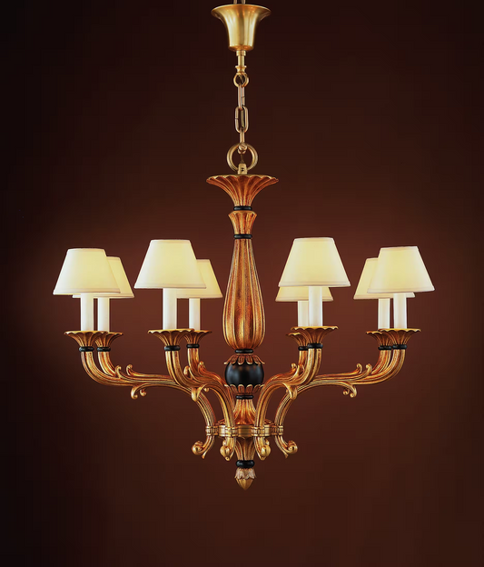Royal Heritage 8-Light Chandelier with Shade