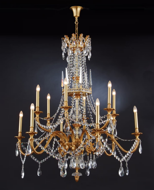 Royal Heritage Gilt Chandelier 6+6 Light