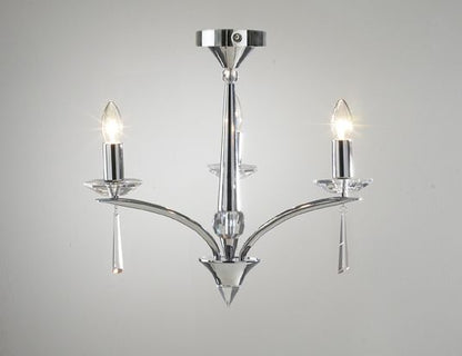 Hyperion Three-Light Crystal Flush Mount