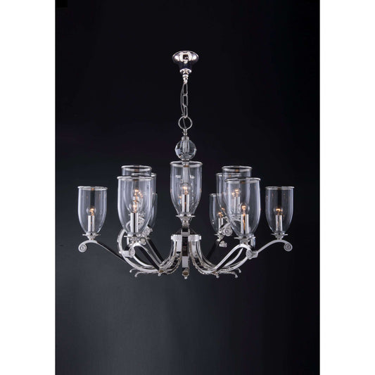 Gallery 12-Light Crystal Chandelier with Glass Shade