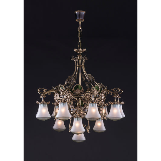 Romantic 13-Light Venetian Glass Chandelier