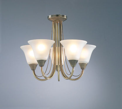 Dar Boston 5-Light Semi-Flush Ceiling Light