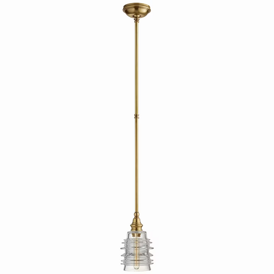 Covington Wide Clear Glass Adjustable Pendant