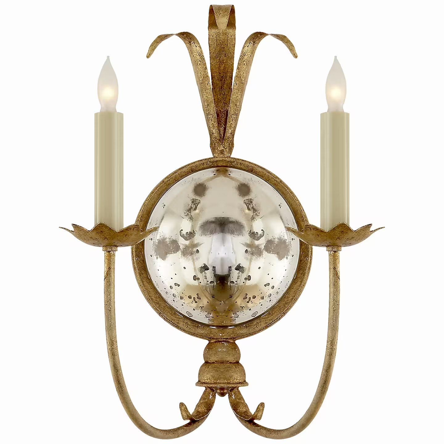 Gramercy Double Wall Light in Gilded Iron