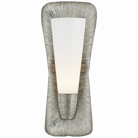 Utopia Large White Glass Single Wall Light