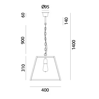 London Angular Indoor Suspension Lamp