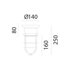 Garden Outdoor Brass Ceiling Light