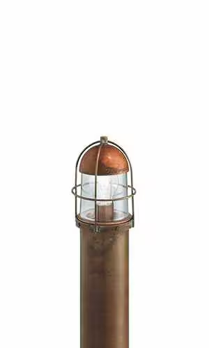 Garden Transparent Glass Exterior Floor Light Post