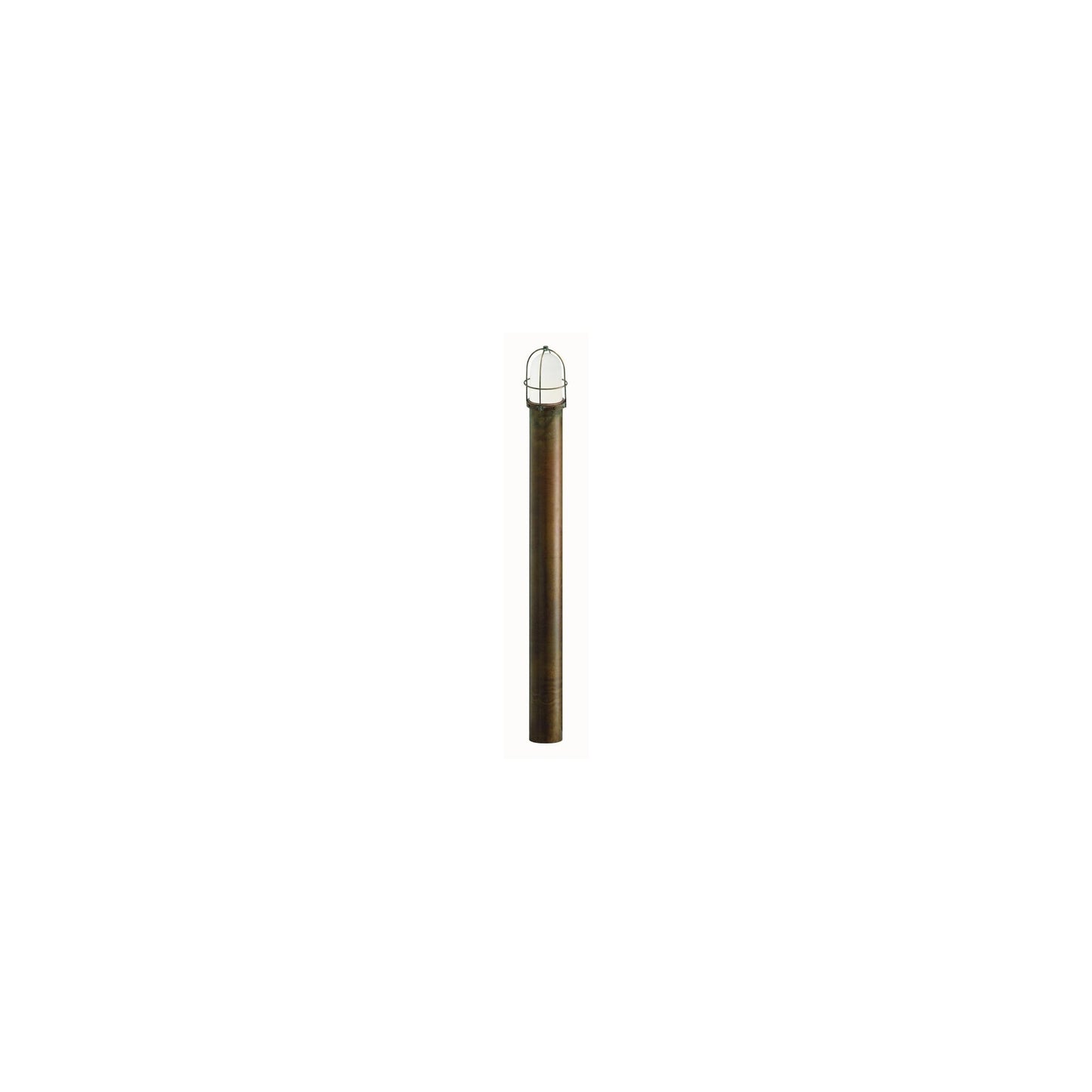 Garden White Glass Exterior Floor Light Post