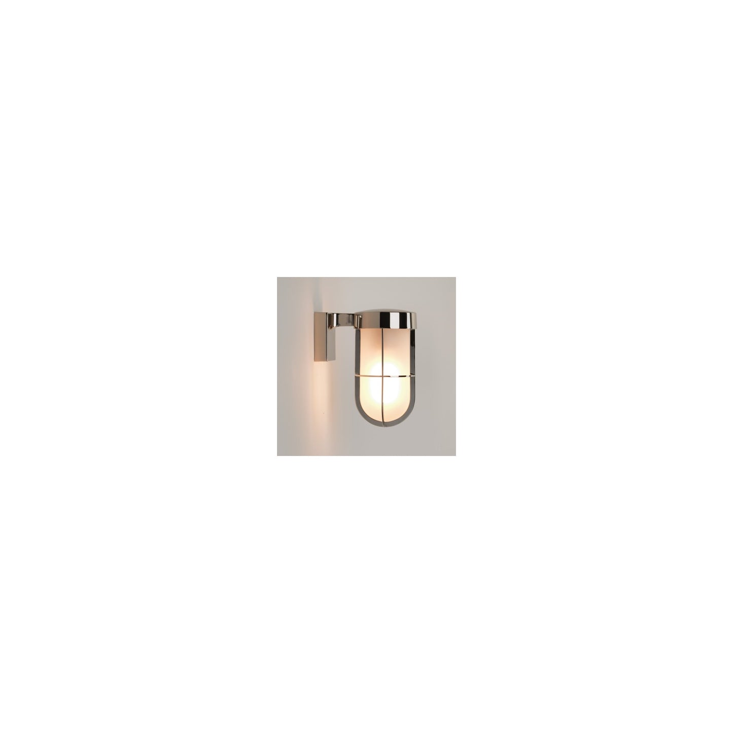Cabin Exterior Bronze Wall Light with Frosted Glass