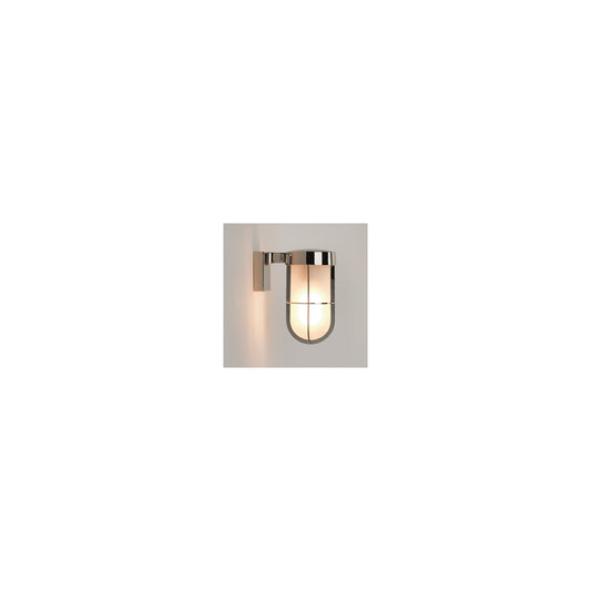 Cabin Exterior Bronze Wall Light with Frosted Glass