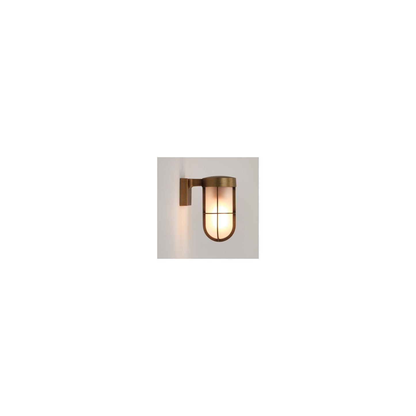 Cabin Exterior Bronze Wall Light with Frosted Glass
