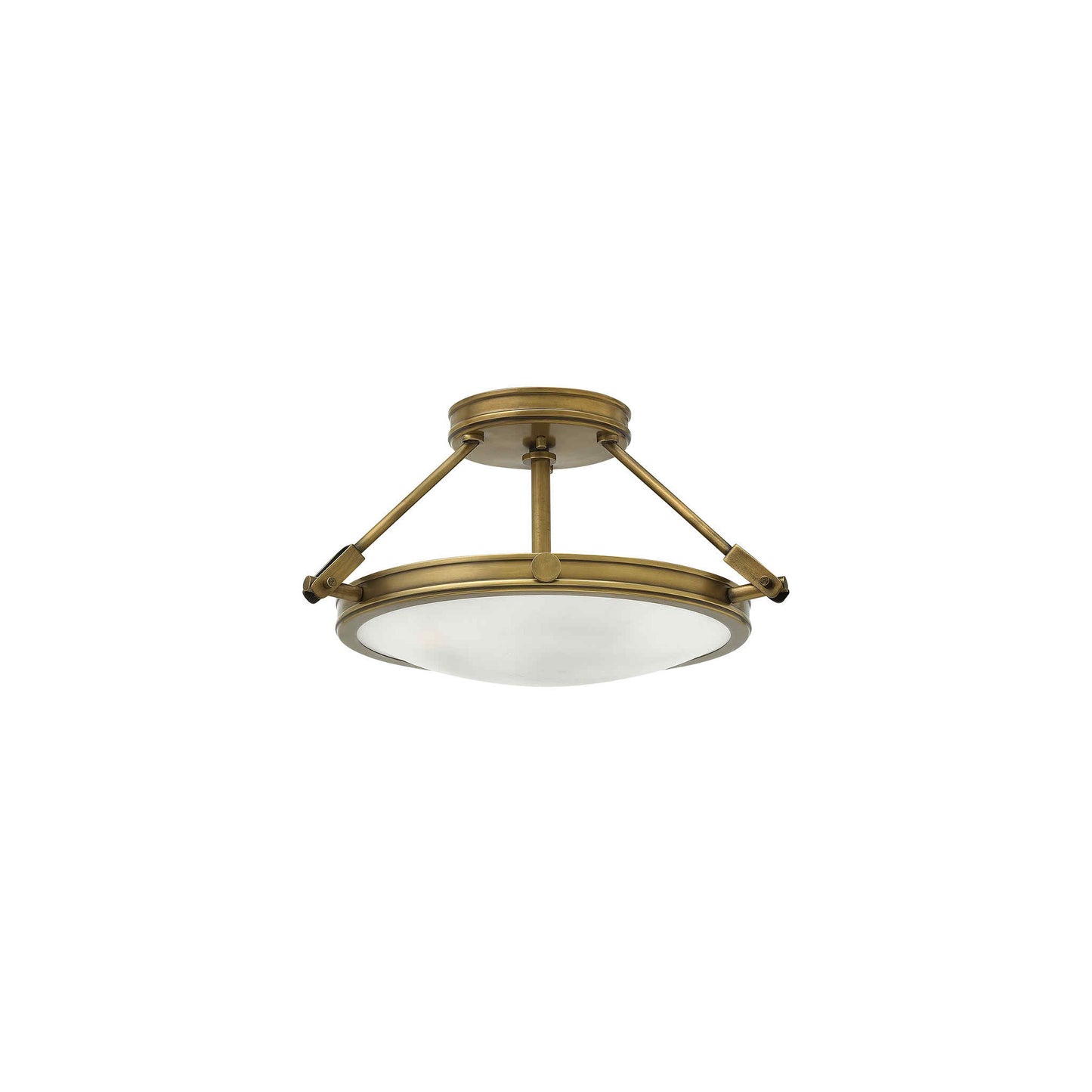 Collier Semi Flush Heritage Brass