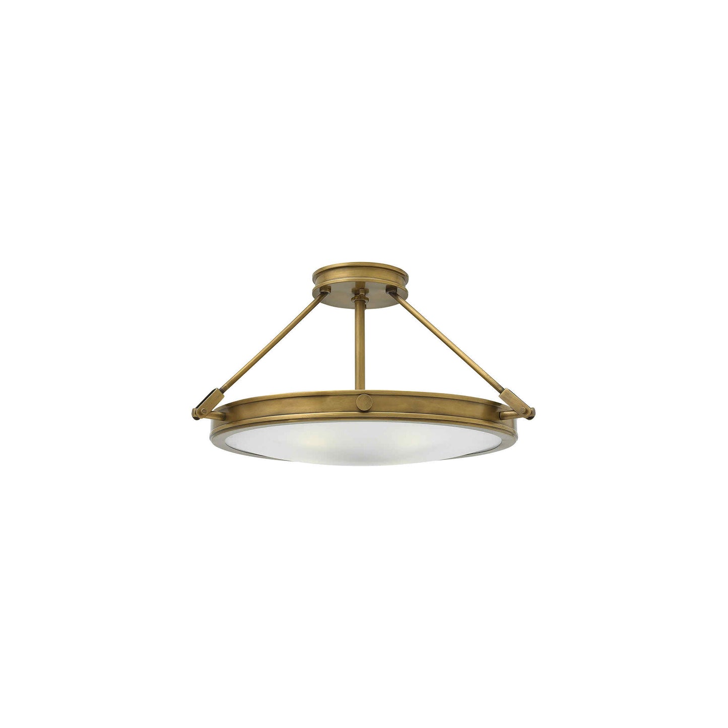 Collier Semi Flush Heritage Brass