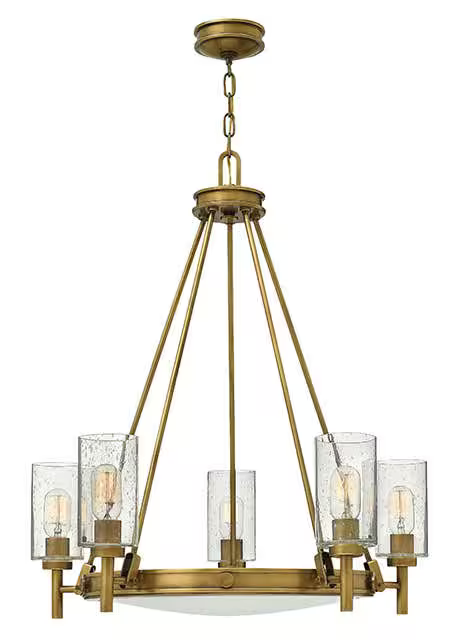Collier 5lt Chandelier Heritage Brass